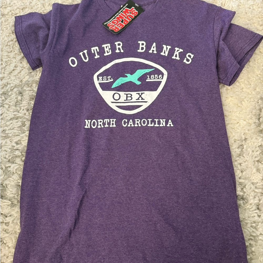 OBX Purple Outer Banks T-Shirt NWT